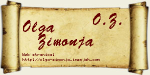 Olga Zimonja vizit kartica